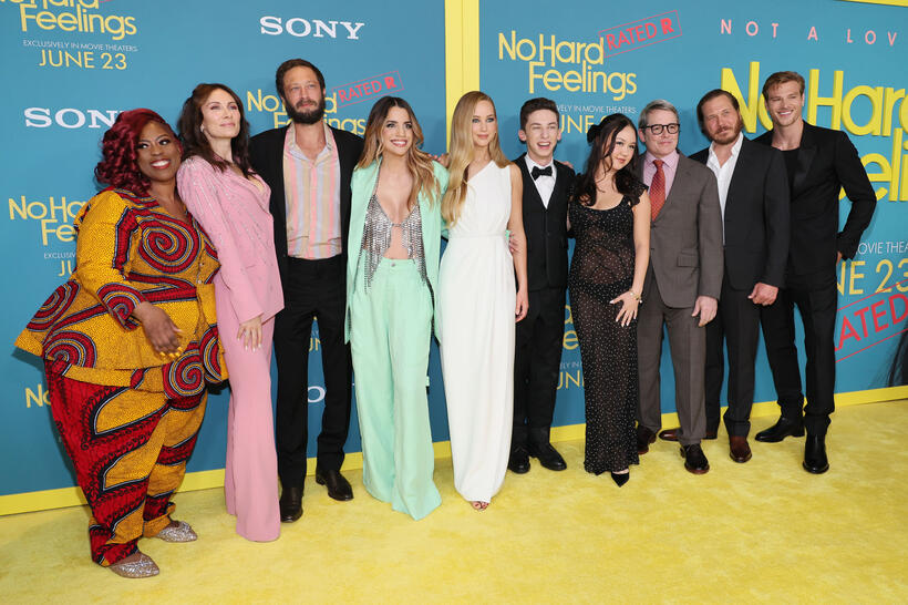 
	Alysia Joy Powell, Laura Benanti, Ebon Moss-Bachrach, Natalie Morales, Jennifer Lawrence, Andrew Feldman, Amalia Yoo, Matthew Broderick, Scott MacArthur and Matthew Noszka
