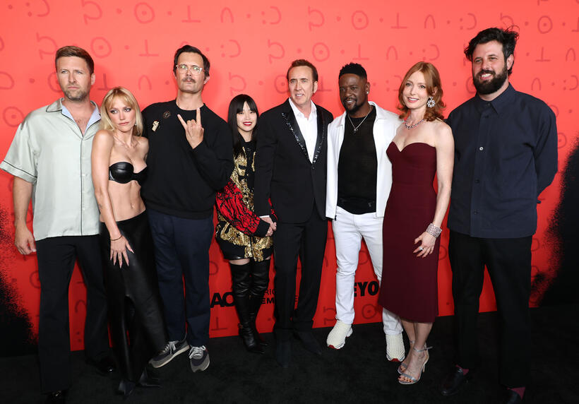
	Producer Dave Caplan, Maika Monroe, writer/director Oz Perkins, Riko Shibata, Nicolas Cage, Blair Underwood, Alicia Witt and producer Dan Kagan
