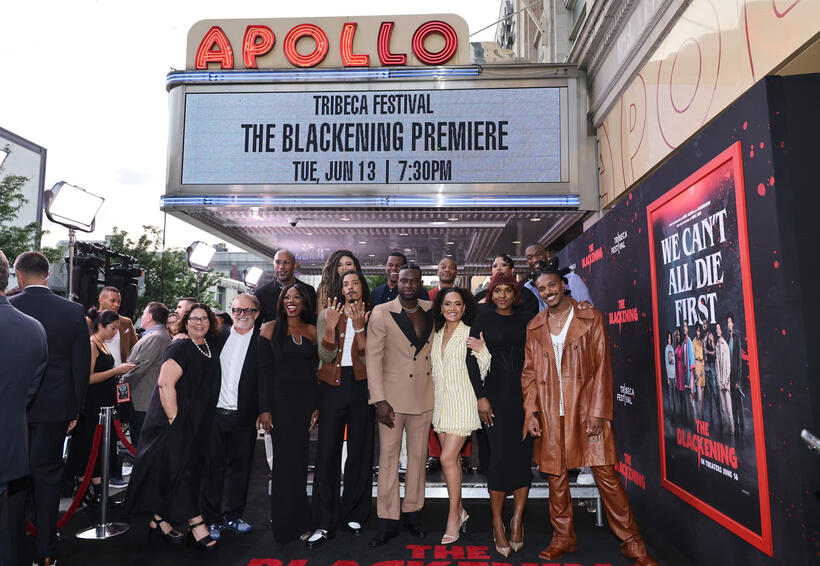 
	The cast and crew of 'The Blackening'
