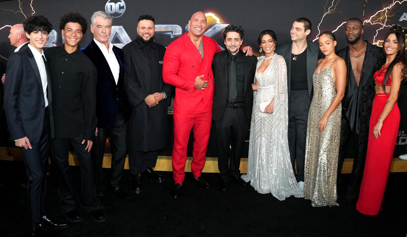
	Bodhi Sabongui, Jalon Christian, Pierce Brosnan, Mohammed Amer, Dwayne Johnson, Odelya Halevi, Noah Centineo, Quintessa Swindell, Aldis Hodge and Sarah Shahi&nbsp;&nbsp;
