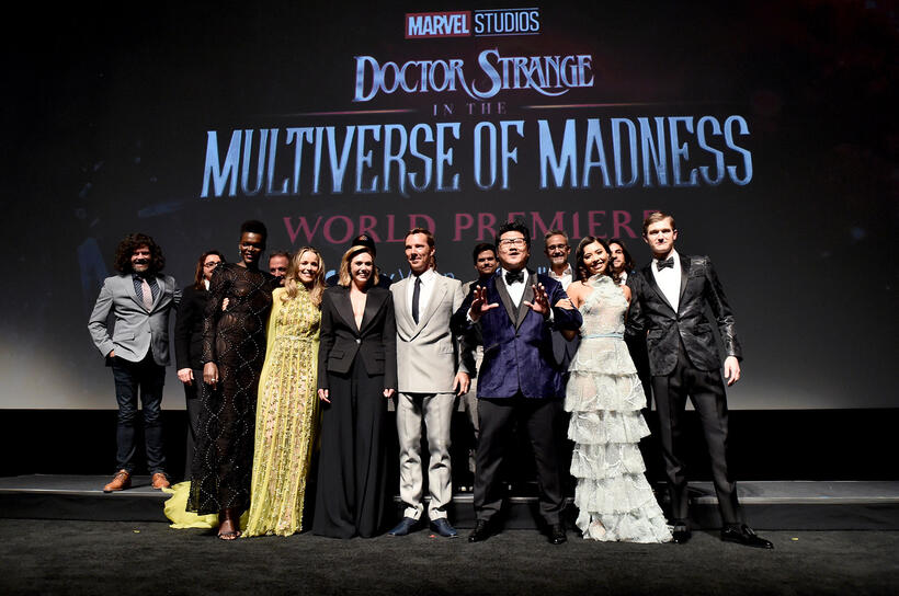 
	Eric Hauserman Carroll, Victoria Alonso, Sheila Atim, Louis D'Esposito, Rachel McAdams, Elizabeth Olsen, Benedict Cumberbatch, Michael Waldron, Benedict Wong, Mitchell Bell, Xochitl Gomez and Adam Hugill
