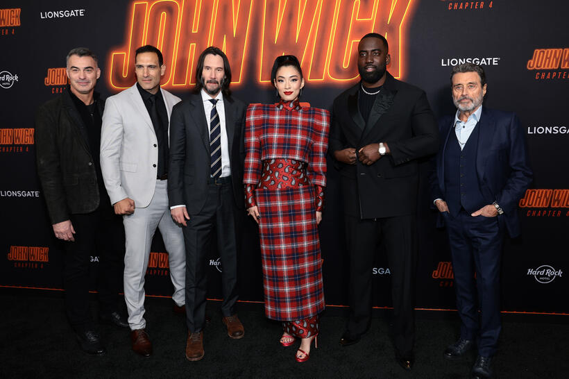
	Chad Stahelski, Marko Zaror, Keanu Reeves, Rina Sawayama, Shamier Anderson and Ian McShane
