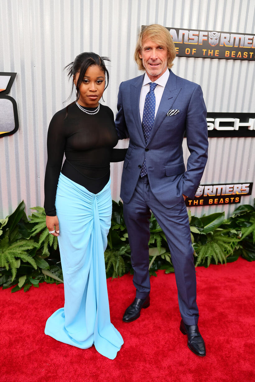 
	Dominique Fishback and Michael Bay
