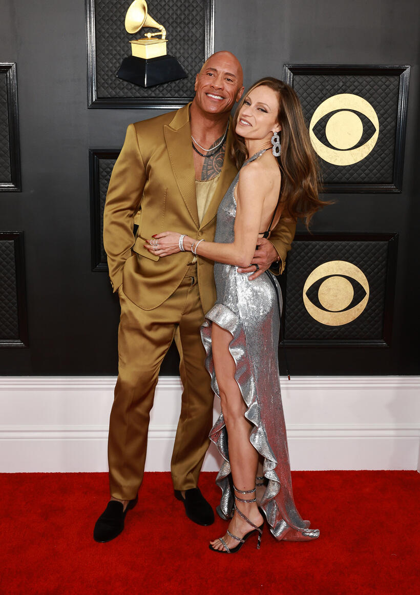 
	Dwayne Johnson and Lauren Hashian
