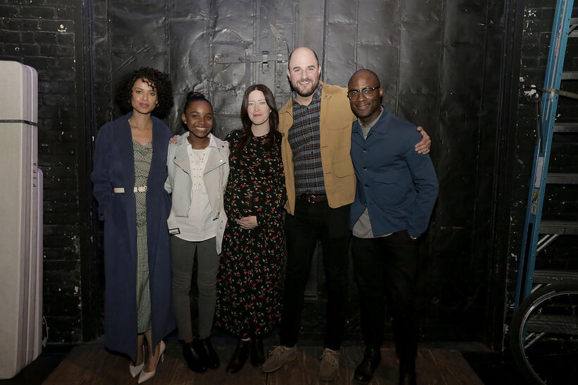 
	Gugu Mbatha-Raw, Saniyya Sidney, Julia Hart, Jordan Horowitz and Barry Jenkins
