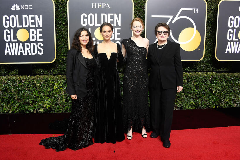 
	America Ferrera, Natalie Portman, Emma Stone and Billie Jean King&nbsp;

