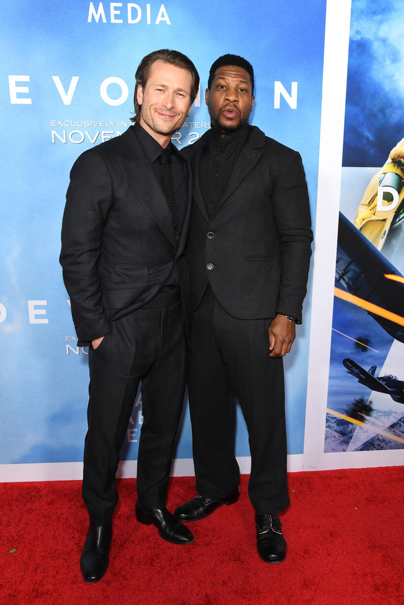 
	Glen Powell and Jonathan Majors

