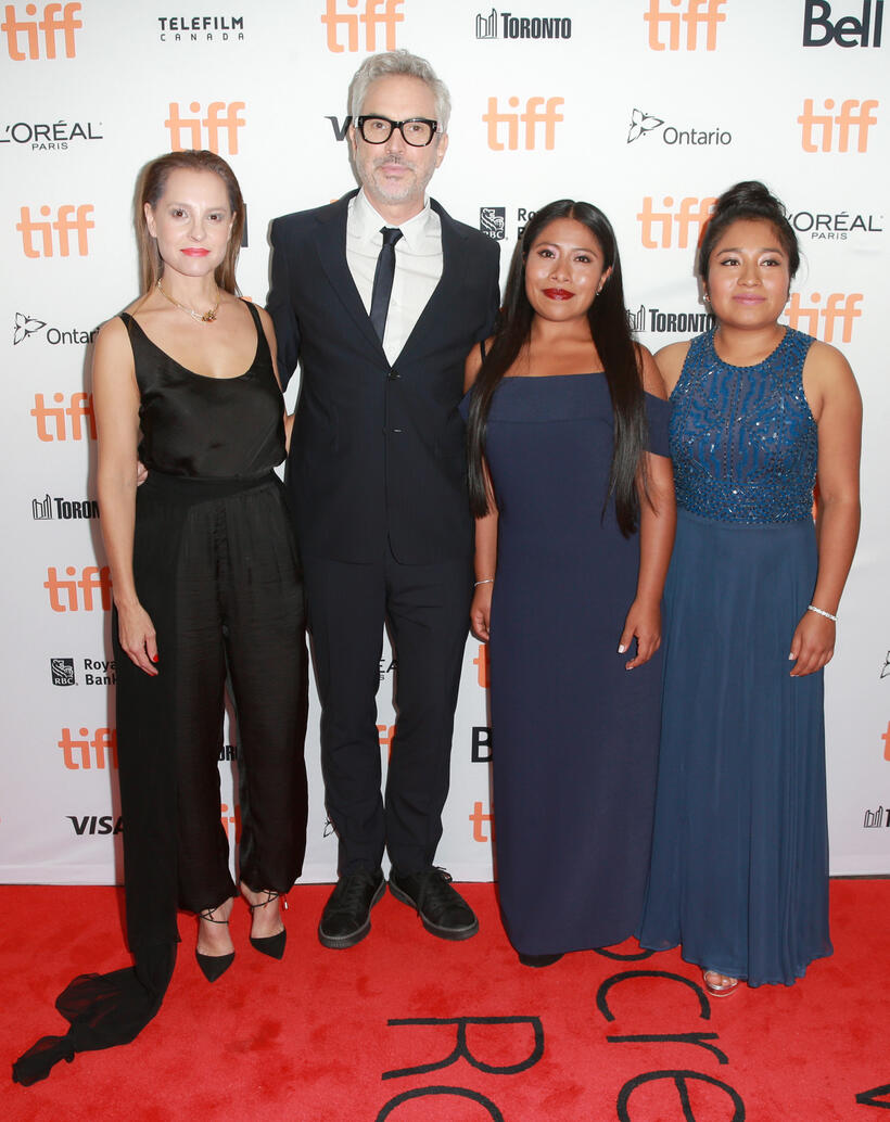 
	Marina De Tavira, Alfonso Cuaron, Yalitza Aparicio and Nancy Garcia
