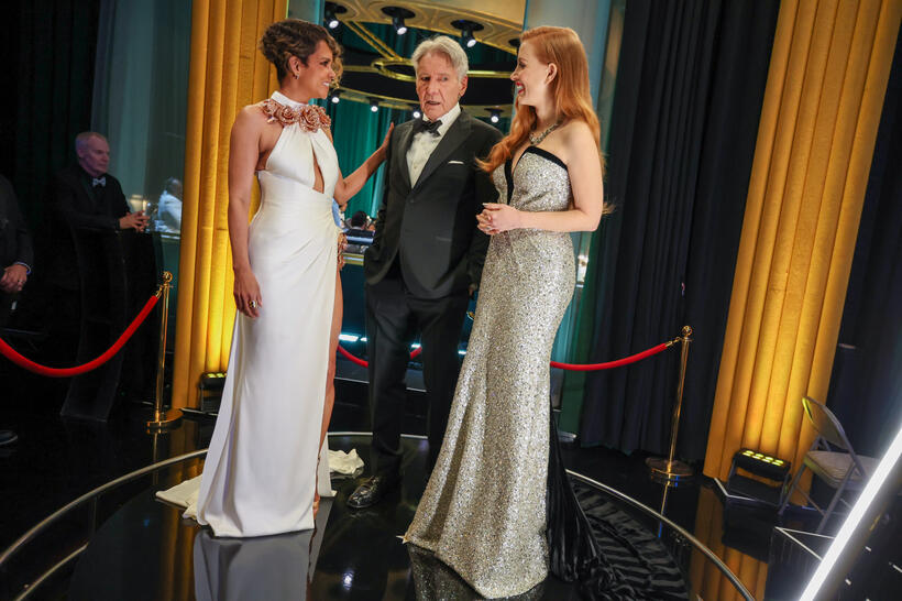 
	Halle Berry, Harrison Ford and Jessica Chastain

