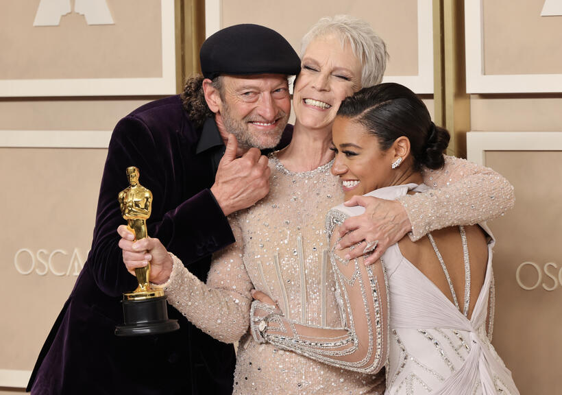 
	Troy Kotsur, Jamie Lee Curtis and Ariana deBose
