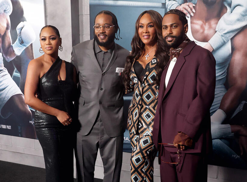 
	Zinzi Coogler, Ryan Coogler, Vivica A. Fox and Big Sean
