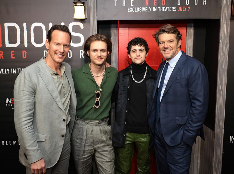 
	Patrick Wilson, Ty Simpkins, Andrew Astor and Jason Blum
