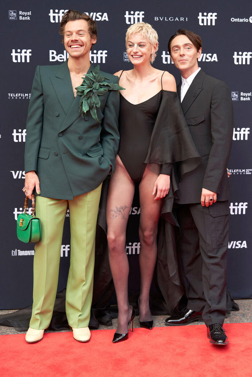 
	Harry Styles, Emma Corrin and David Dawson
