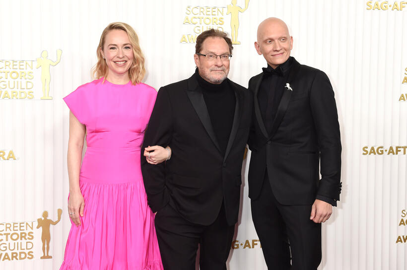 
	Sarah Goldberg, Stephen Root and Anthony Carrigan
