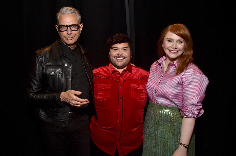 
	Jeff Goldblum, Harvey Guillen and Bryce Dallas Howard
