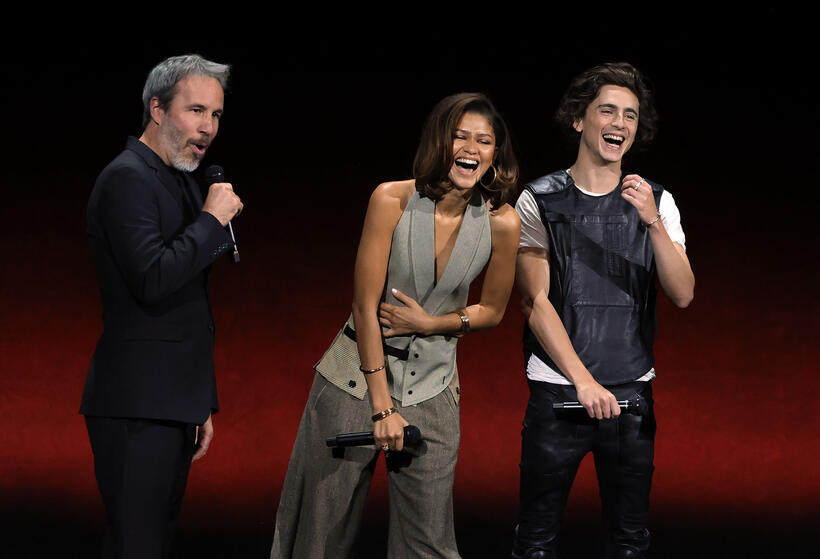 
	Denis Villeneuve, Zendaya and Timothee Chalamet
