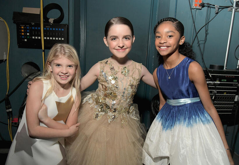 
	London Fuller, Mckenna Grace and Akira Akbar
