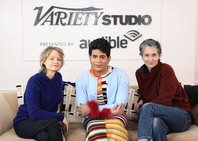 
	Jodie Foster, Alok Vaid-Menon and Alex Hedison
