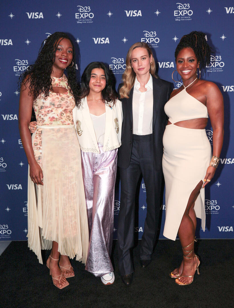 
	Nia DaCosta, Iman Vellani, Brie Larson and Teyonah Parris
