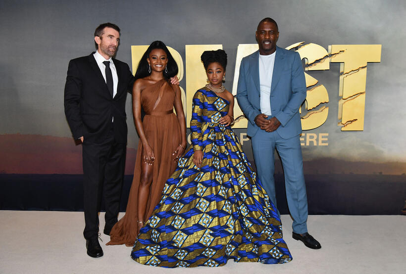 
	Sharlto Copley, Iyana Halley, Leah Jeffries and Idris Elba

