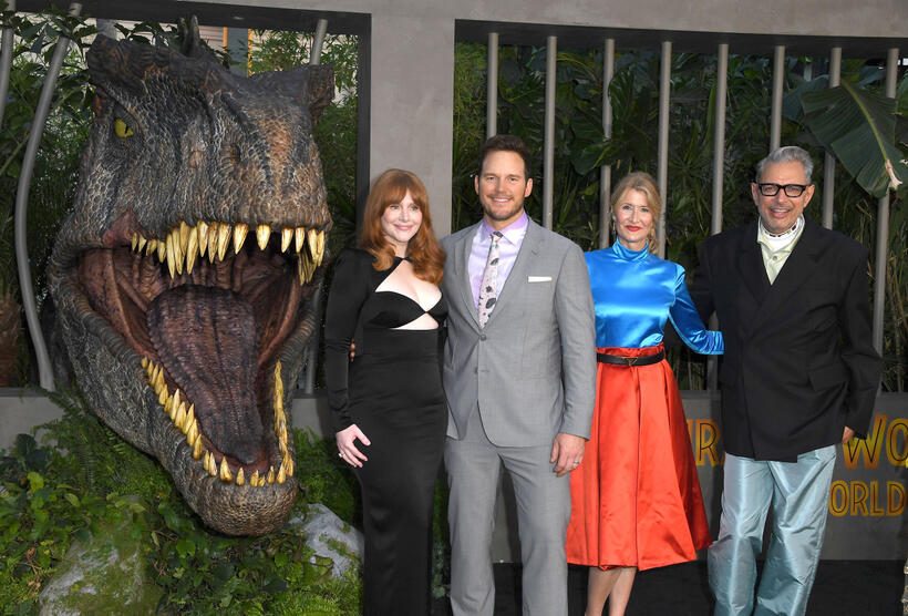 
	Bryce Dallas Howard, Chris Pratt, Laura Dern and Jeff Goldblum
