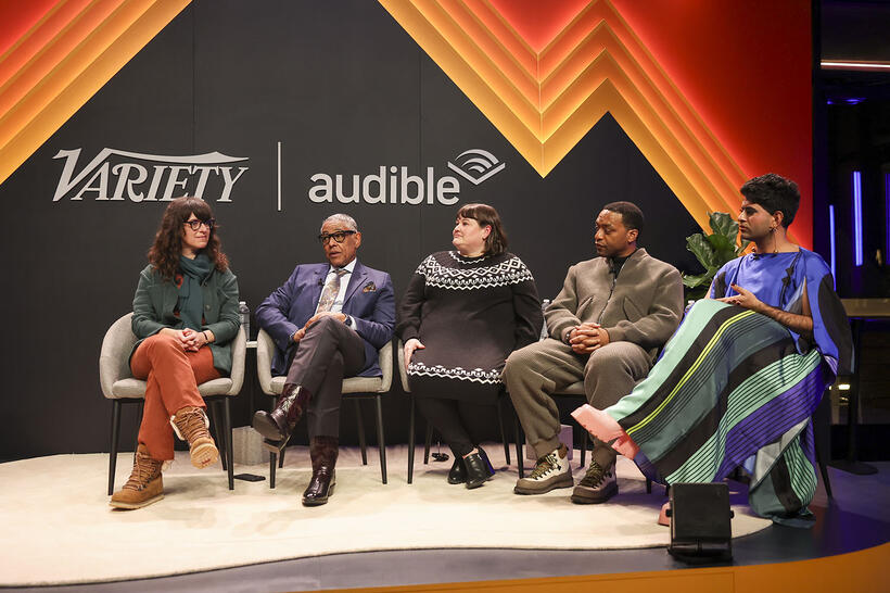 
	Susanna Fogel, Giancarlo Esposito, Kate Navin, Chiwetel Ejiofor and Alok Vaid-Menon
