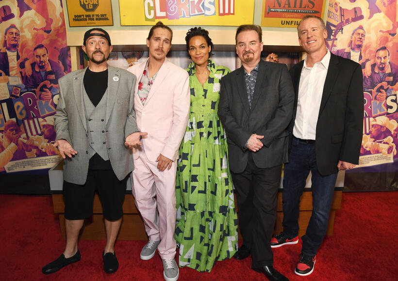 
	Kevin Smith, Jason Mewes, Rosario Dawson, Brian O'Halloran and Jeff Anderson
