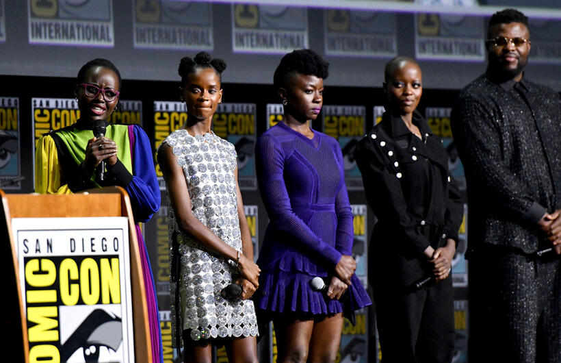 
	Lupita Nyong'o, Letitia Wright, Danai Gurira, Florence Kasumba and Winston Duke&nbsp;
