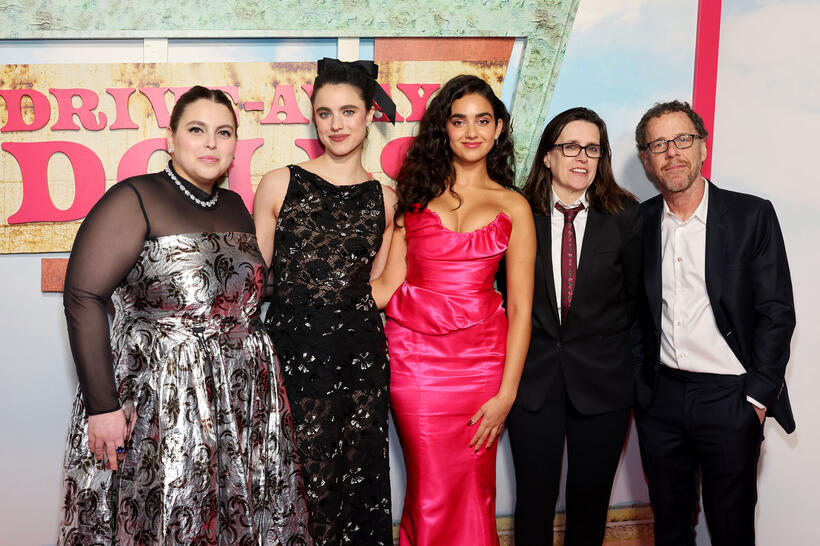 
	Beanoe Felstein, Margaret Qualley, Geraldine Viswanathan, Tricia Cooke and Ethan Coen
