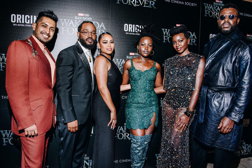
	Tenoch Huerta, Ryan Coogler, Zinzi Evans, Lupita Nyong'o, Danai Gurira and Winston Duke
