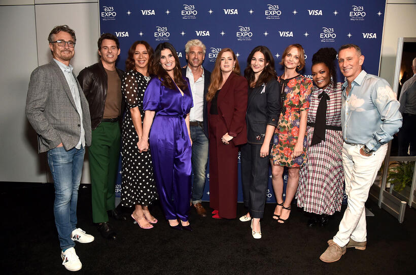 
	Barry Josephson, James Marsden, Maya Rudolph, Idina Menzel, Patrick Dempsey, Amy Adams, Gabriella Baldacchino, Jayma Mays, Yvette Nicole Brown and Adam Shankman&nbsp;
