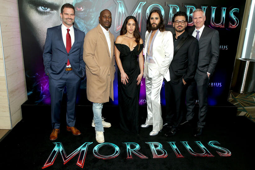 
	Burk Sharpless, Tyrese Gibson, Adria Arjona, Jared Leto, Al Madrigal and Matt Sazama
