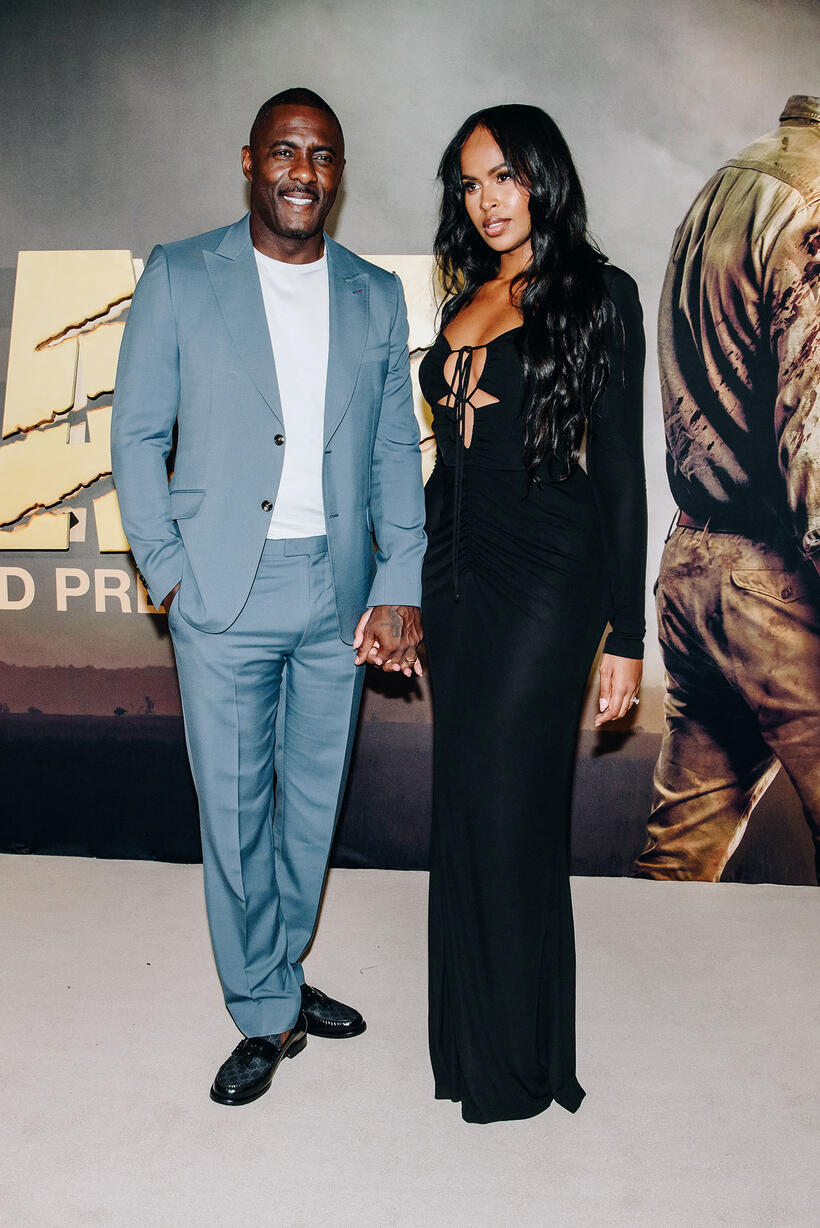 
	Idris Elba and Sabrina Dhowre
