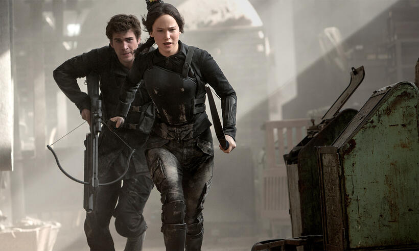
	Jennifer Lawrence as Katniss Everdeen in The Hunger Games: Mockingjay Part 1
