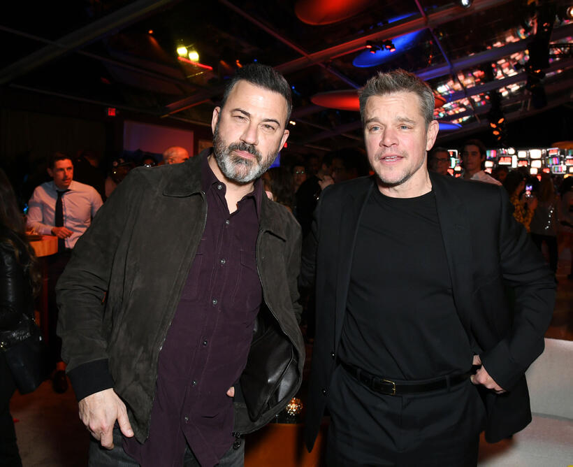 
	Jimmy Kimmel and Matt Damon
