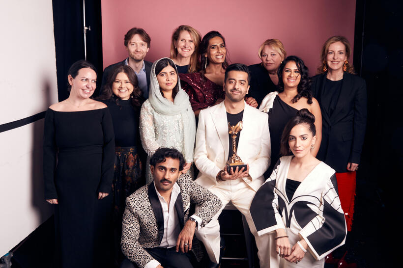 
	Ali Junejo, Rasti Farooq, Malala Yousafzai, Saim Sadiq, Apoorva Guru Charan and Alina Khan
