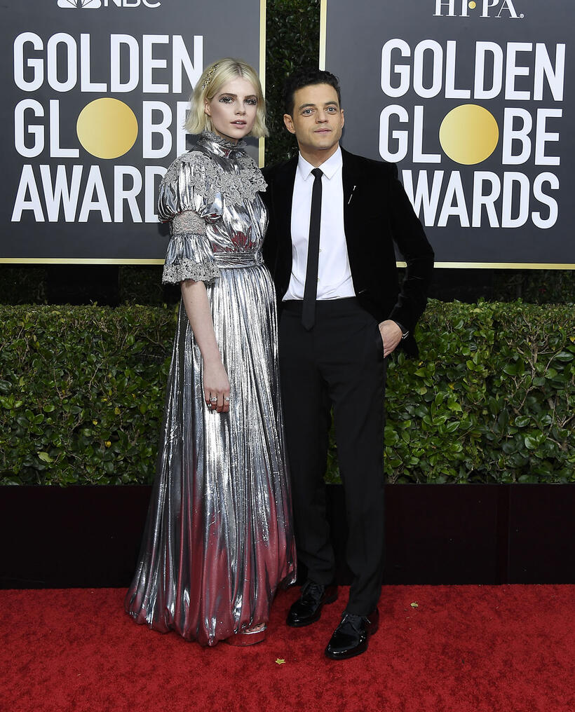 
	Lucy Boynton and Rami Malek
