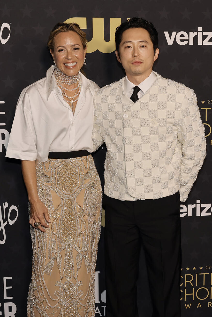 
	Maria Bello and Steven Yeun
