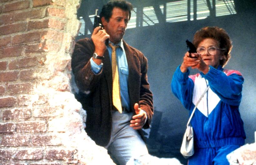 
	Sylvester Stallone and Estelle Getty in Stop! &nbsp;Or My Mom Will Shoot
