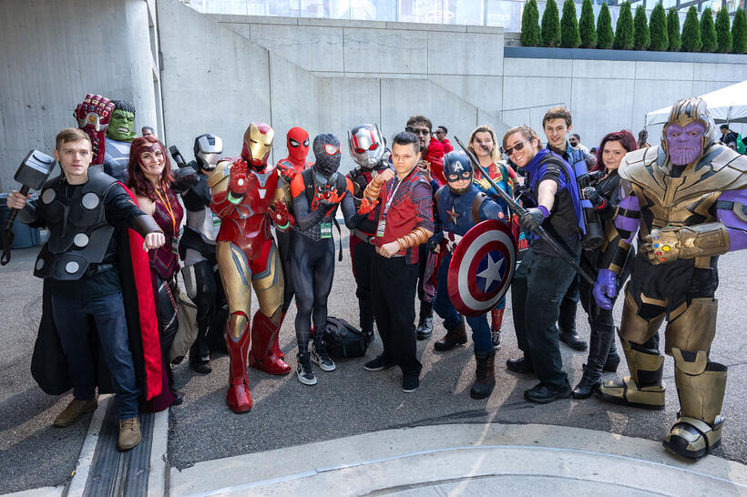 
	Marvel character cosplayers
