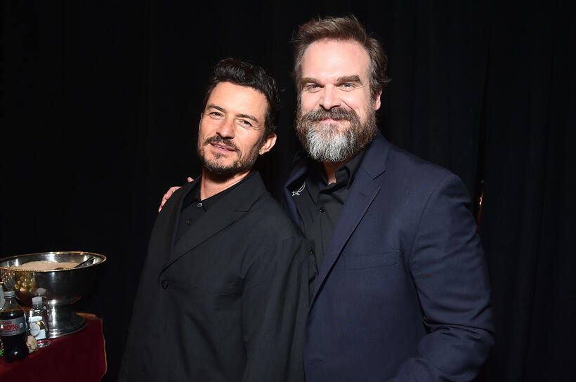 
	Orlando Bloom and David Harbour
