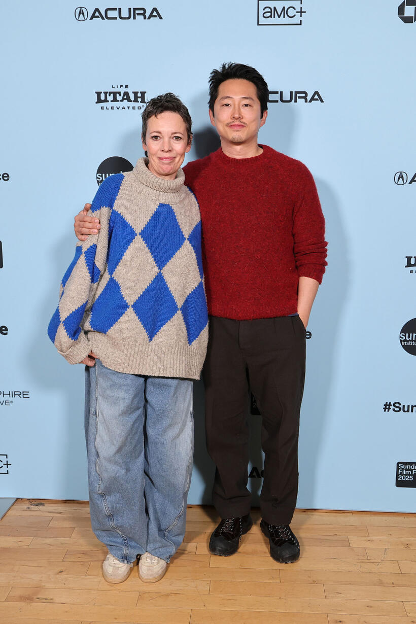 
	Olivia Colman and Stephen Yeun
