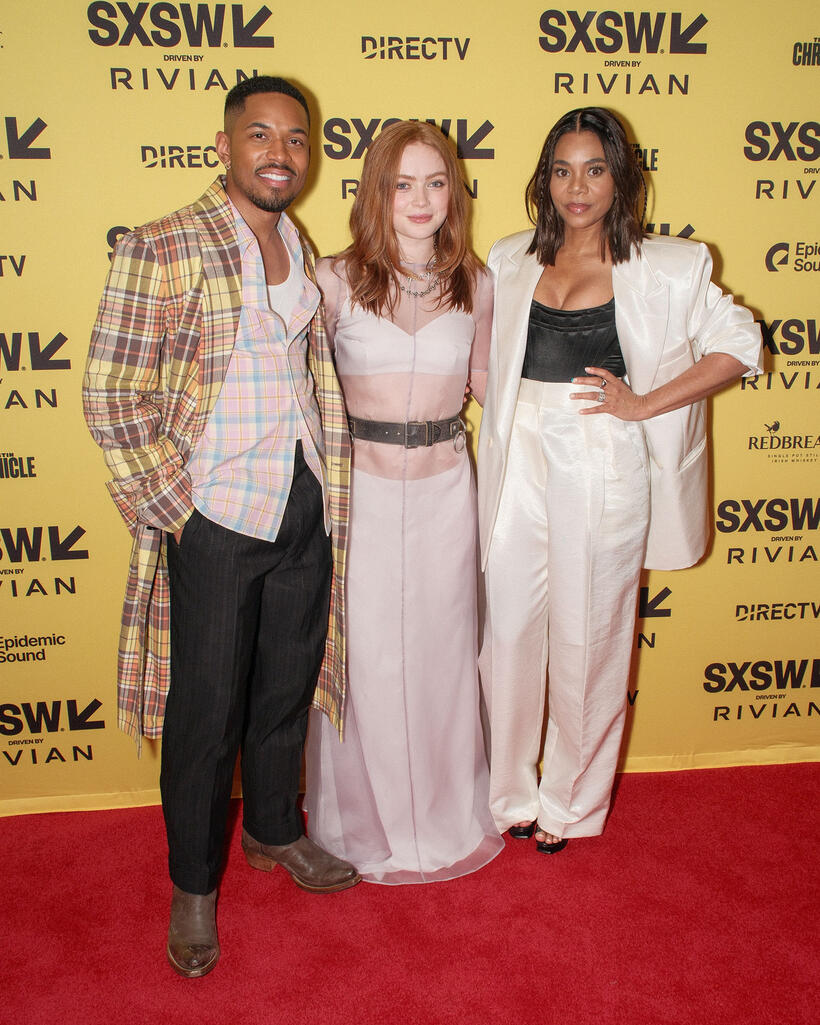 
	Kelvin Harrison Jr, Sadie Sink and Regina Hall
