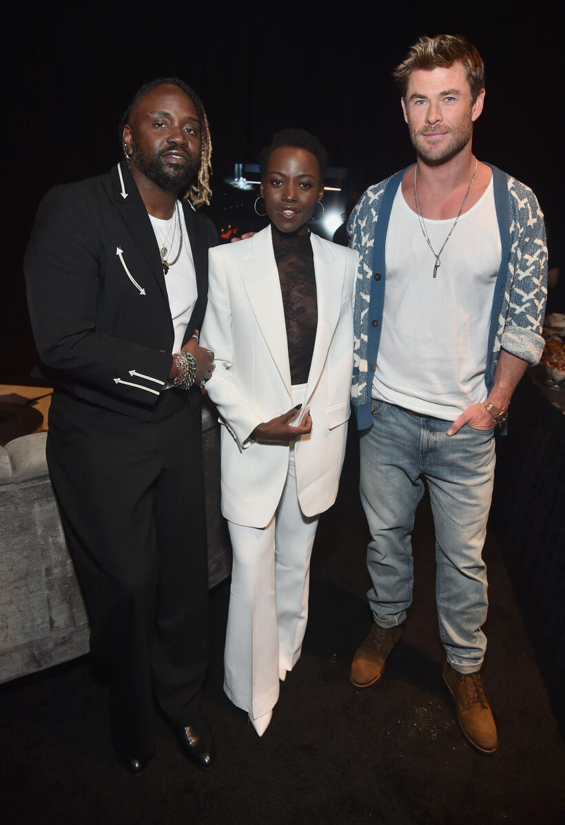 
	Brian Tyree Henry, Lupita Nyong'o and Chris Hemsworth
