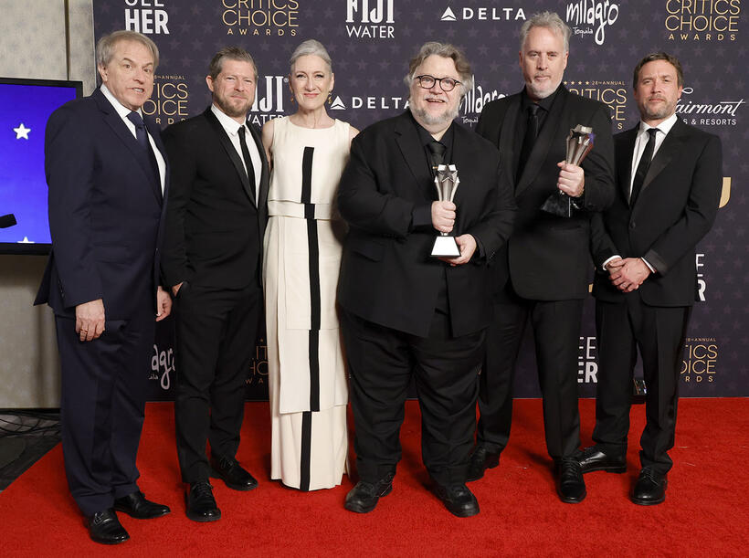 
	Gary Ungar, Corey Campodonico, Lisa Henson, Guillermo del Toro, Mark Gustafson and Alexander Bulkley
