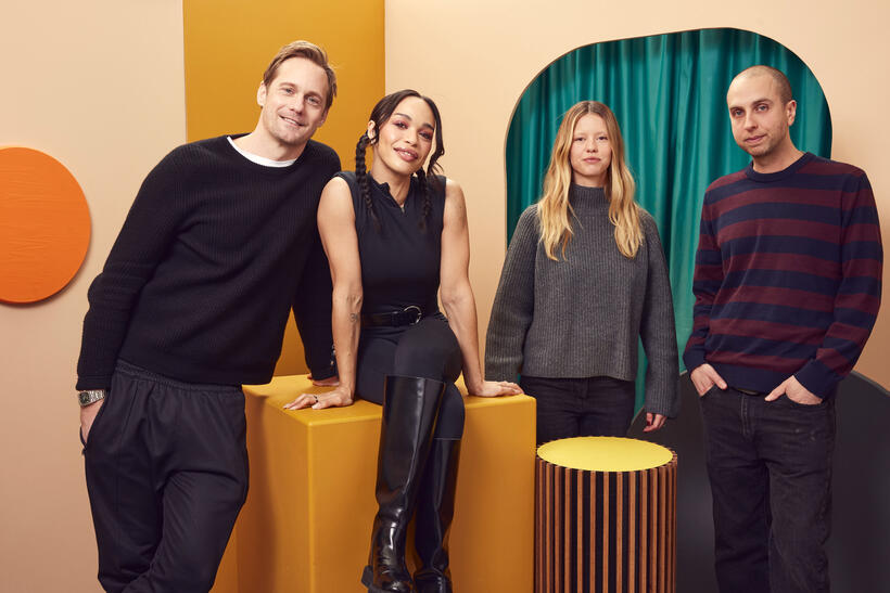 
	Alexander Skarsg&aring;rd, Cleopatra Coleman, Mia Goth and Brandon Cronenberg&nbsp;
