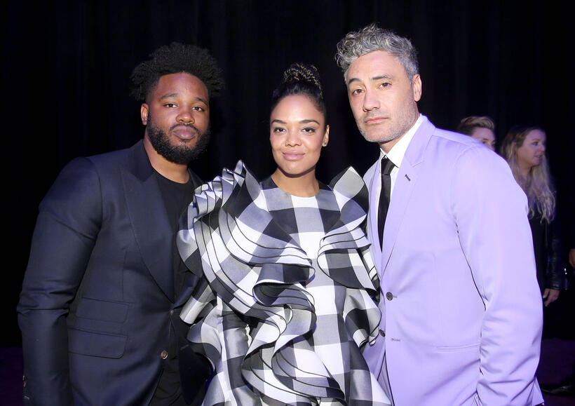 
	Ryan Coogler, Tessa Thompson and Taika Waititi
