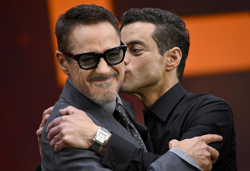 
	Robert Downey Jr. and Rami Malek
