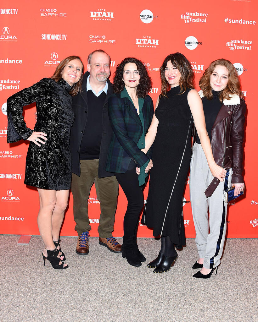 
	Molly Shannon, Paul Giamatti, Tamara Jenkins, Kathryn Hahn and Kayli Carter
