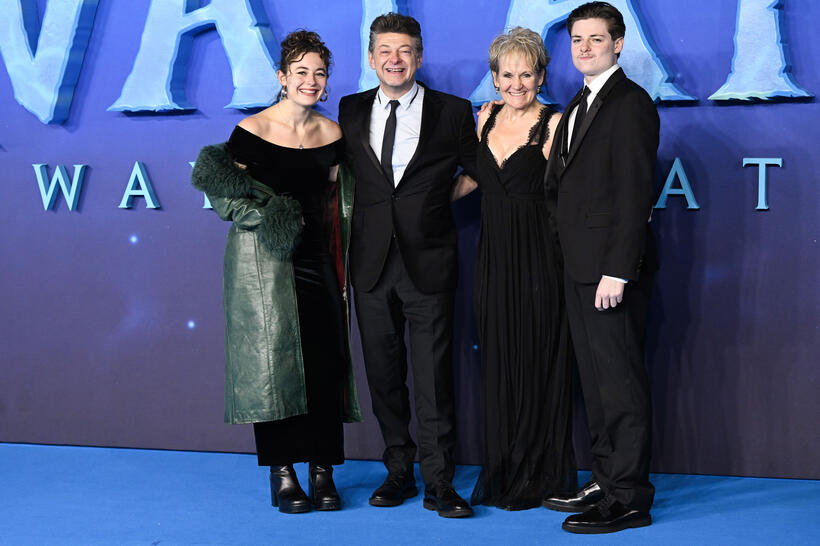 
	Ruby Ashbourne Serkis, Andy Serkis, Lorraine Ashbourne and Louis Ashbourne Serkis
